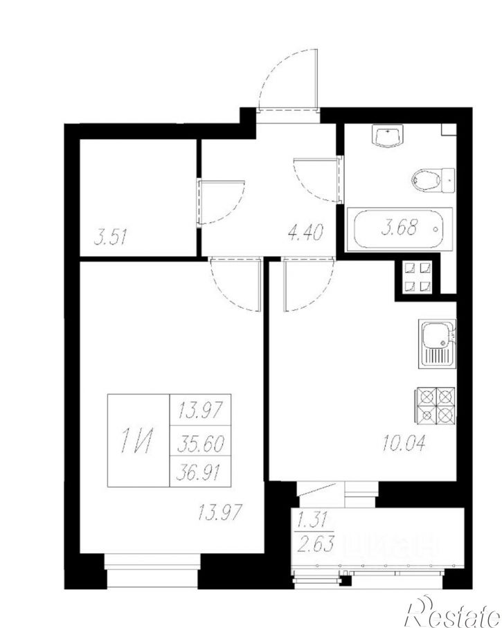 1-комн квартира в новом доме улица Халитова, 10,  д. 10