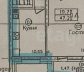1-комн, 48кв м, этаж 6/22 ул Чистопольская, 86/10