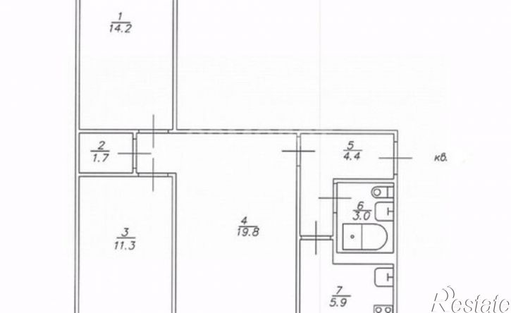 3-комн квартира ул Восстания, 53,  д. 53