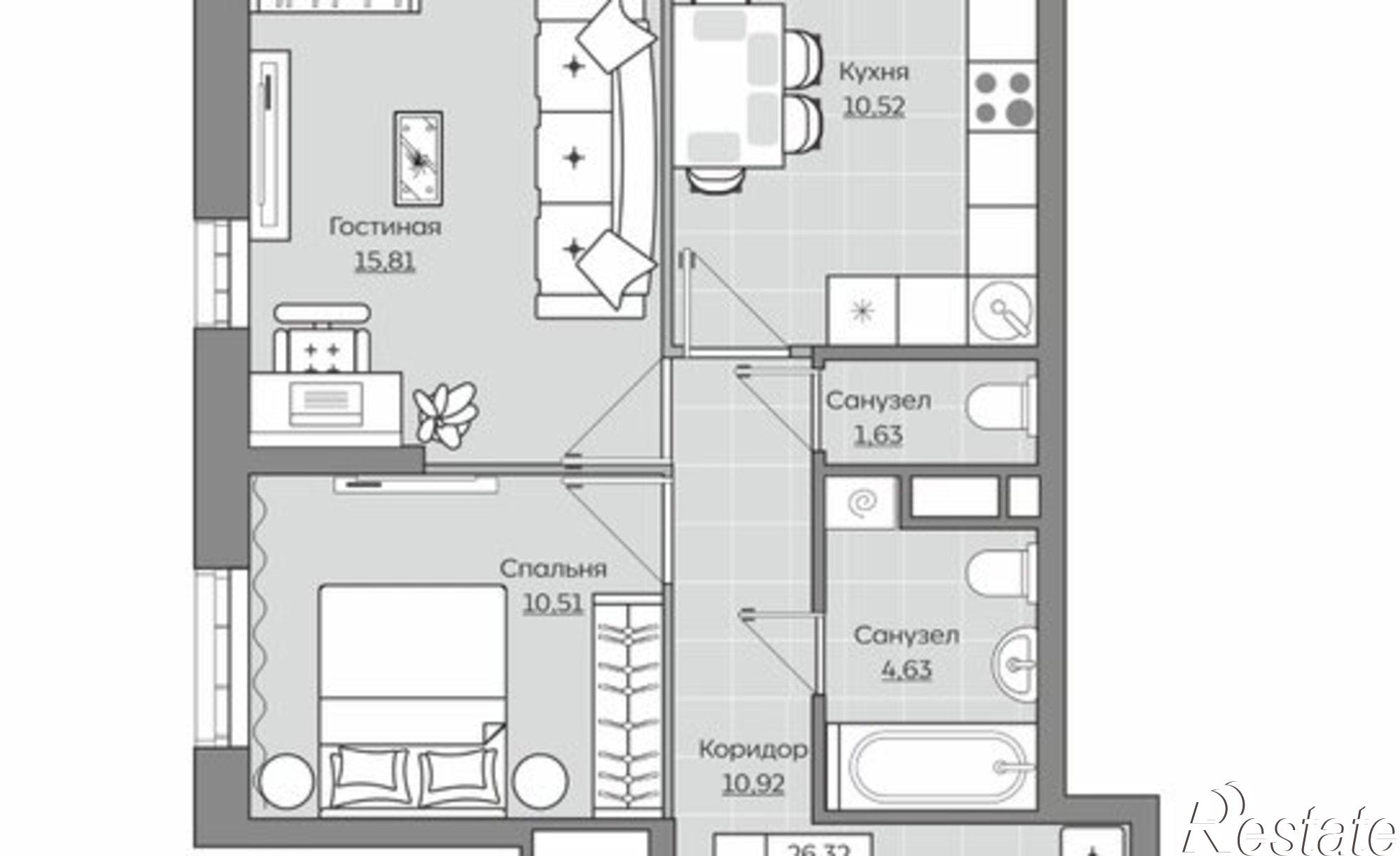 Купить квартиру за 11 870 000 рублей на улица Братьев Батталовых, 20А к2