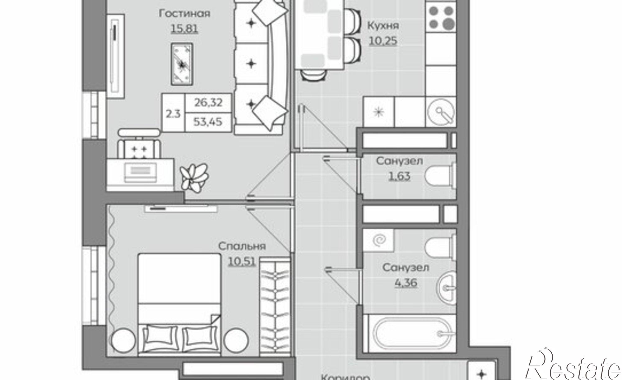Купить квартиру за 11 744 000 рублей на улица Братьев Батталовых, 20А к2