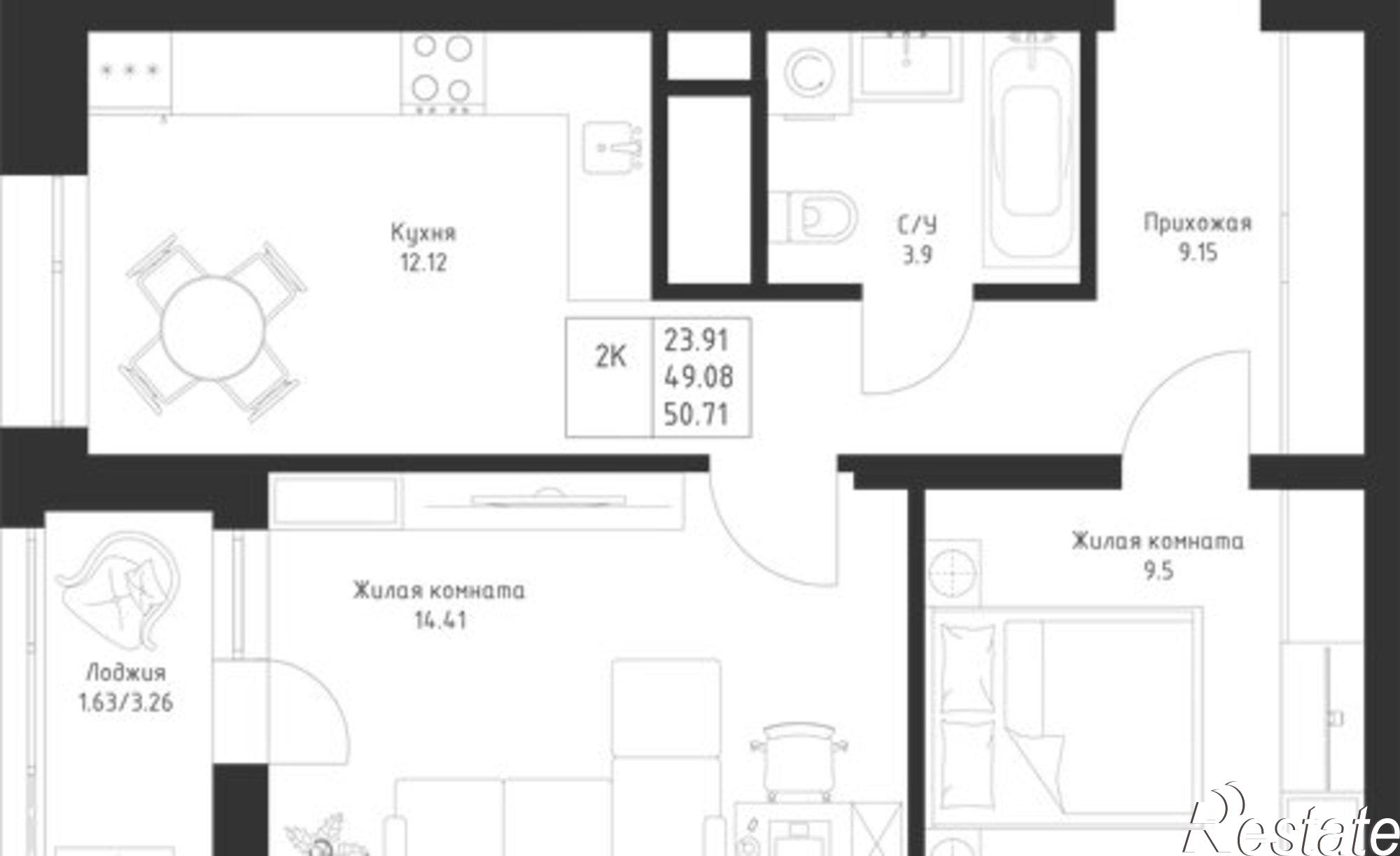 Купить квартиру за 13 945 200 рублей на улица Петра Полушкина, 1