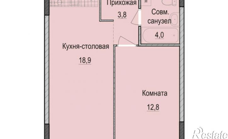 1-комн квартира в новом доме Республика Татарстан (Татарстан), улица Рауиса Гареева