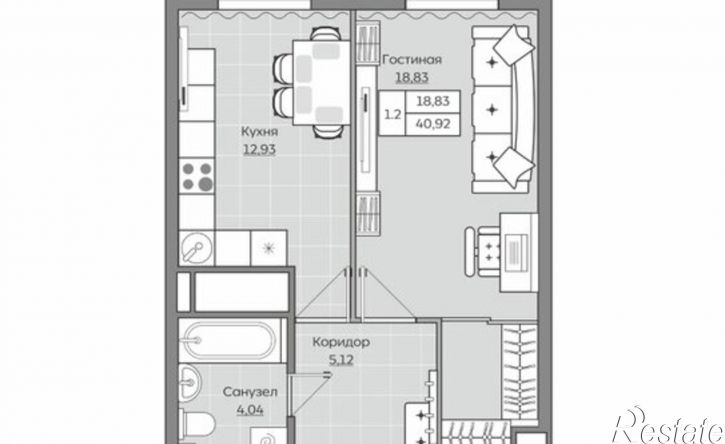 1-комн квартира в новом доме улица Братьев Батталовых, 20А к2,  д. 20А к2