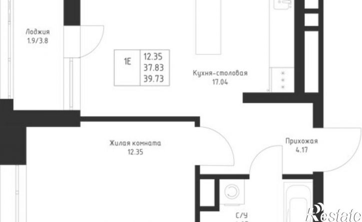 1-комн квартира в новом доме улица Петра Полушкина, 1,  д. 1