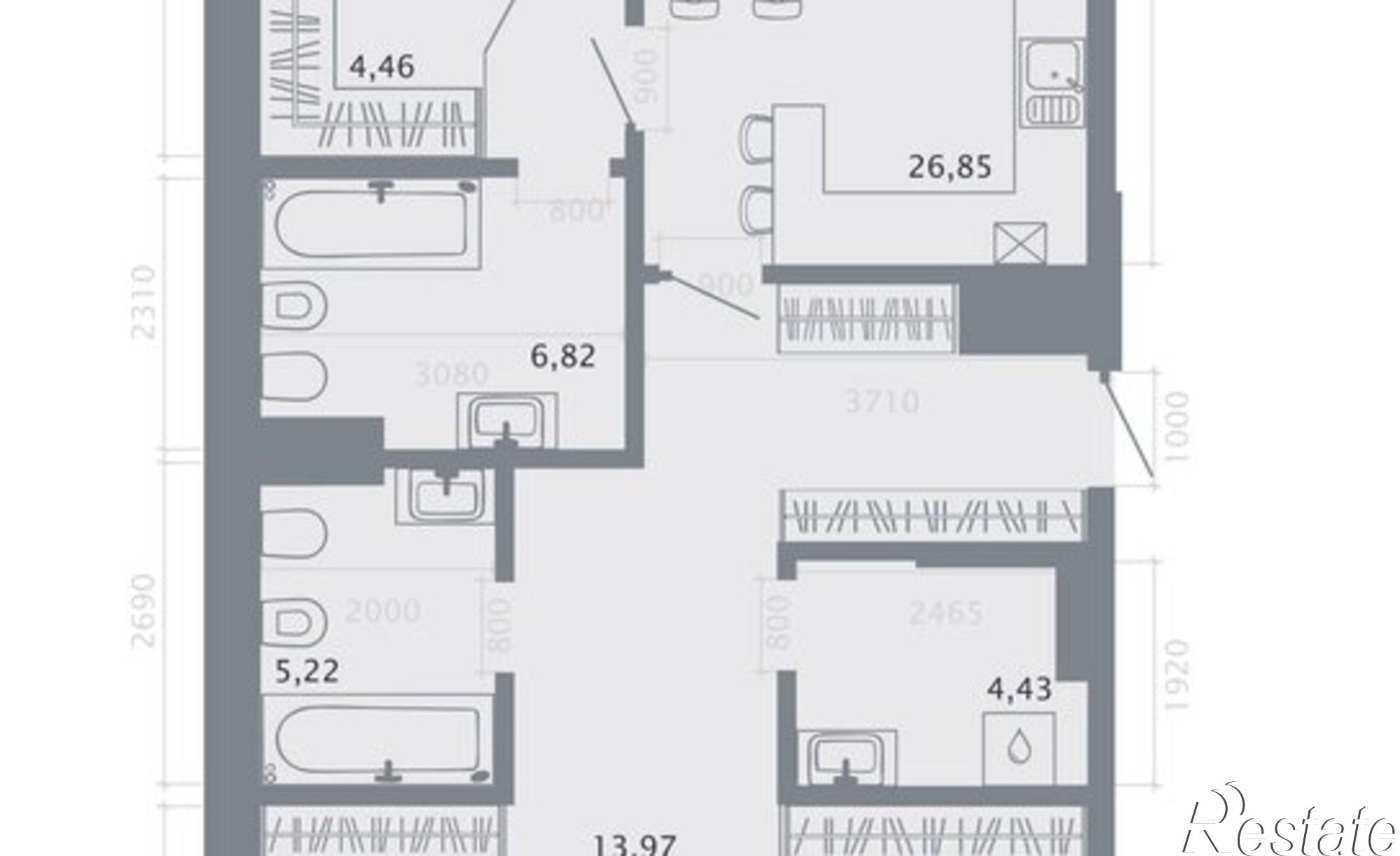 Купить квартиру за 35 232 600 рублей на улица Островского, 114