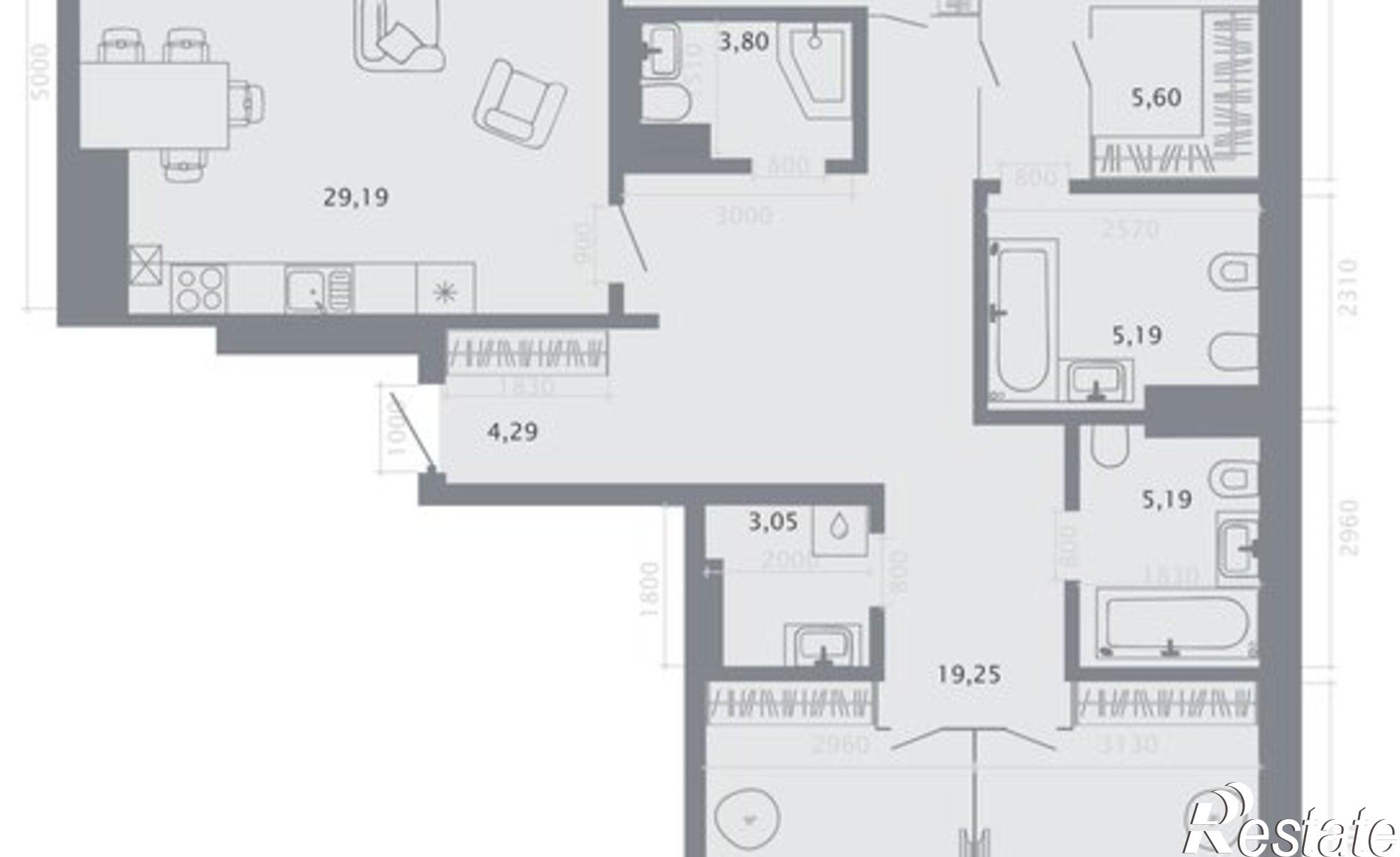 Купить квартиру за 45 210 700 рублей на улица Островского, 114