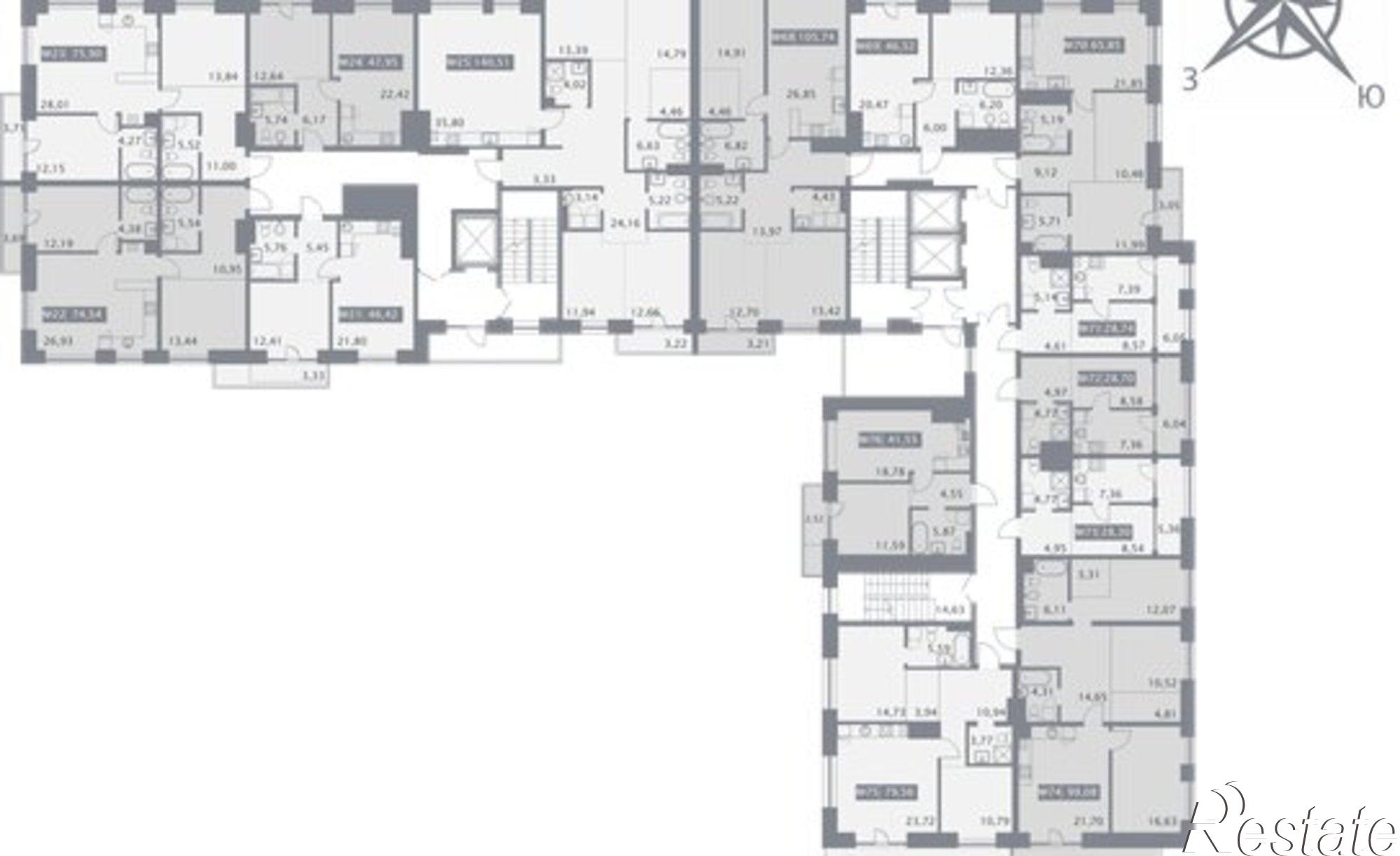 Купить квартиру за 46 087 300 рублей на улица Островского, 114