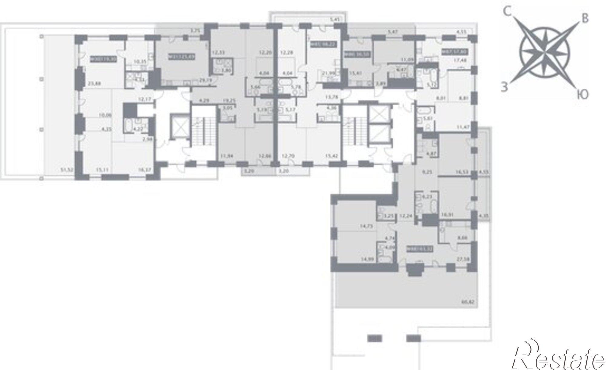 Купить квартиру за 45 210 700 рублей на ул Ново-Песочная, 44