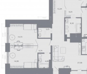 4-комн, 165кв м, этаж 8/8 улица Островского, 114