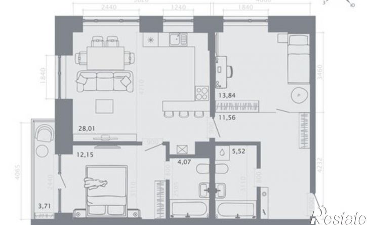 2-комн квартира ул Ново-Песочная, 44,  д. 44