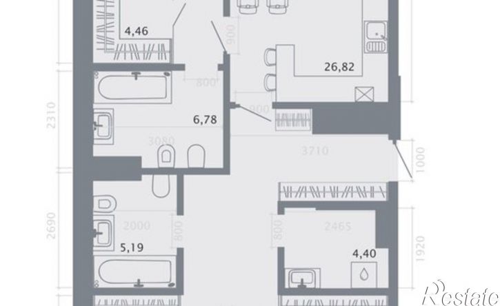 3-комн квартира ул Ново-Песочная, 44,  д. 44