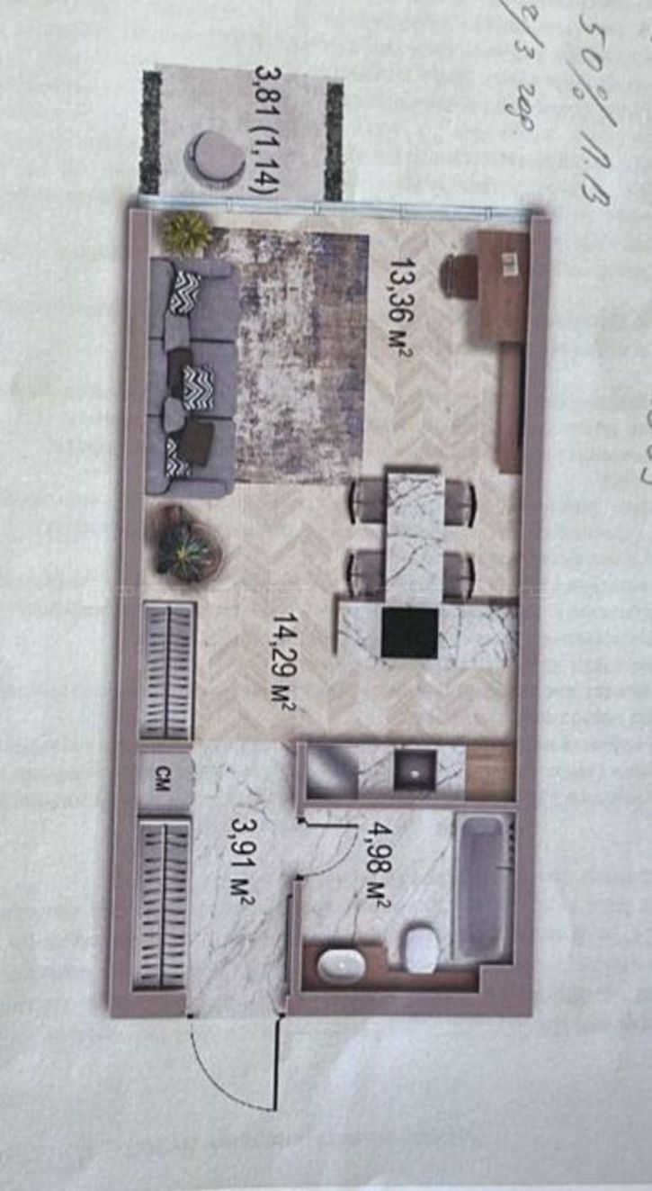 1-комн квартира в новом доме пер. Щербаковский, дом 5