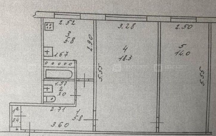 2-комн квартира ул. Лушникова, дом 5