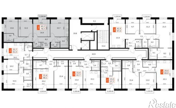 3-комн квартира в новом доме ул Даурская, 2А,  д. 2А