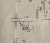 2-комн, 42кв м, этаж 1/5 улица Олега Кошевого, 10