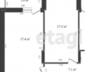 2-комн, 73кв м, этаж 1/4 ул Алтан, 76Б