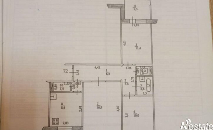 3-комн квартира ул Парковая, 18,  д. 18