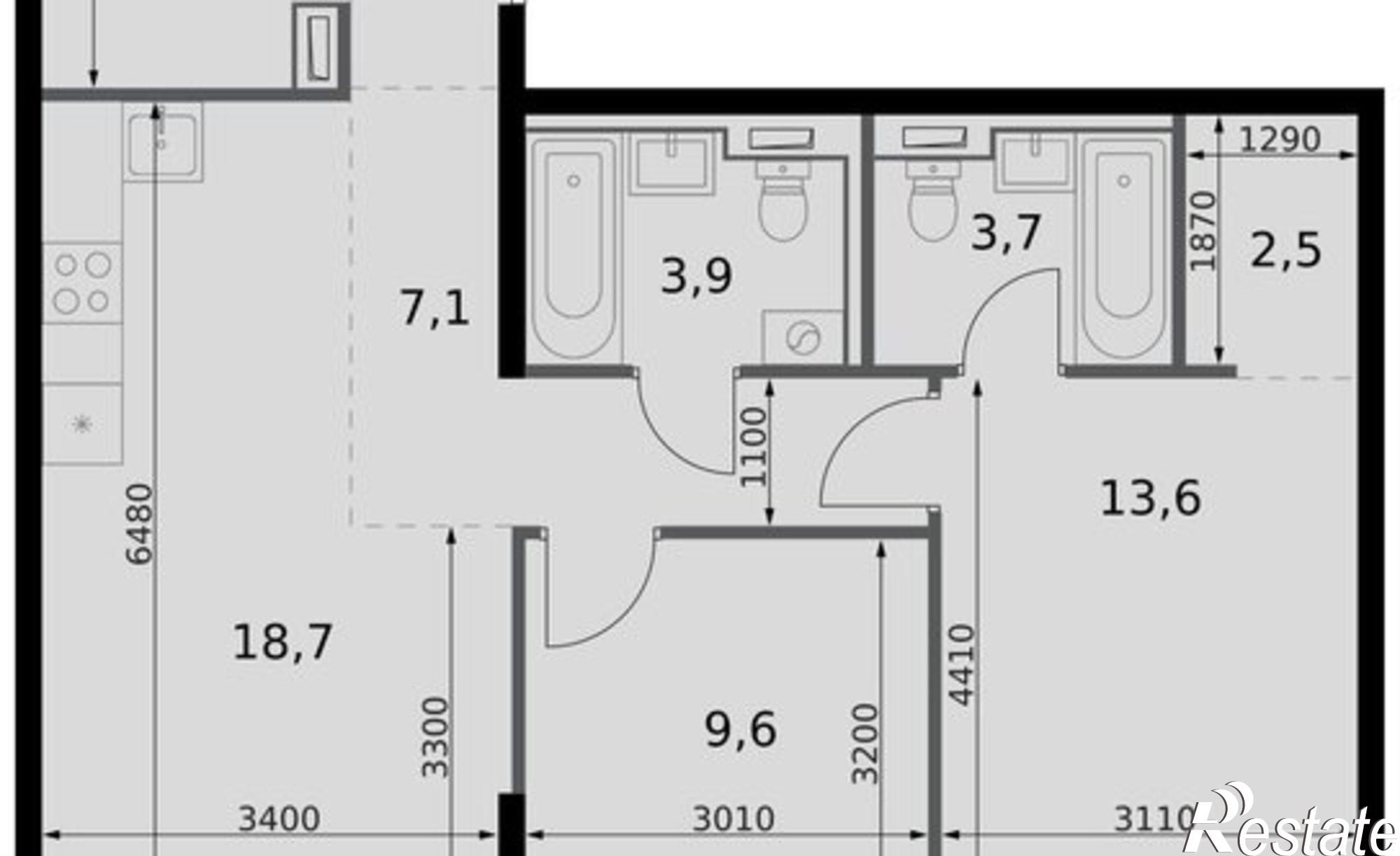 Купить квартиру за 12 971 300 рублей на Даурская улица, 16А