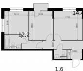 3-комн, 79 кв м, этаж 4/14 ул Даурская, 2А