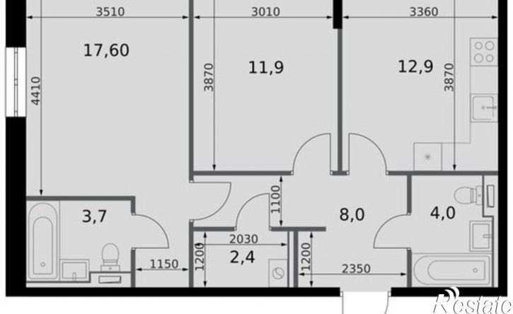 2-комн квартира в новом доме Даурская улица, 16А,  д. 16А