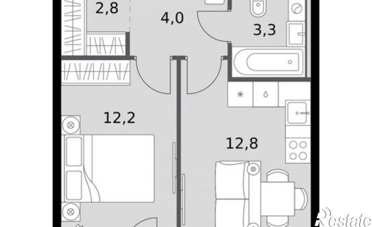 1-комн квартира в новом доме ул Даурская, 2А,  д. 2А