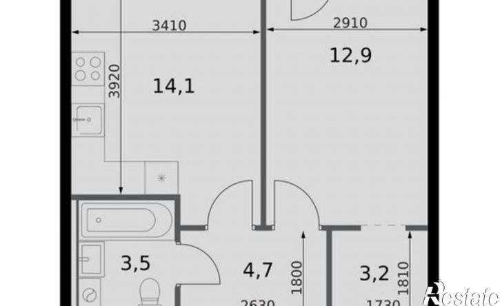 1-комн квартира в новом доме ул Даурская, 2А,  д. 2А