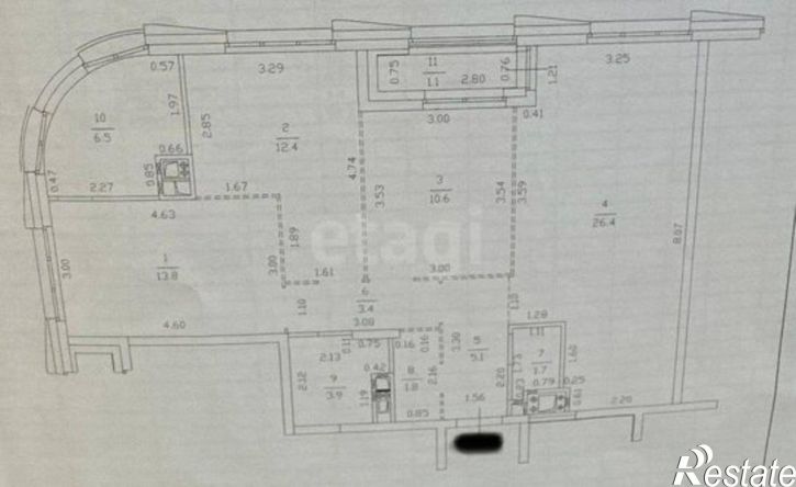 3-комн квартира ул Алексея Козина, 2,  д. 2