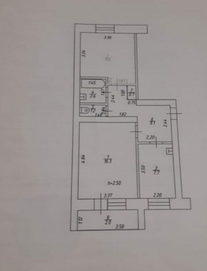 2-комн квартира Челюскина улица, д. 25а