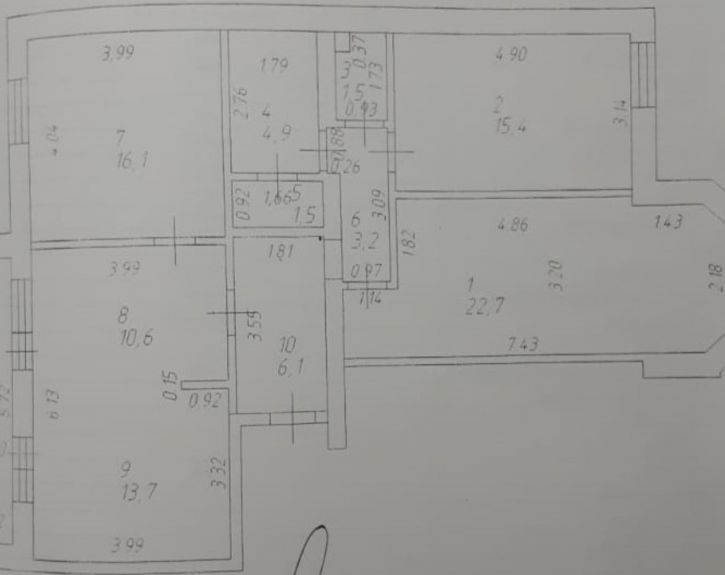 3-комн квартира Академика Завойского улица, д. 13