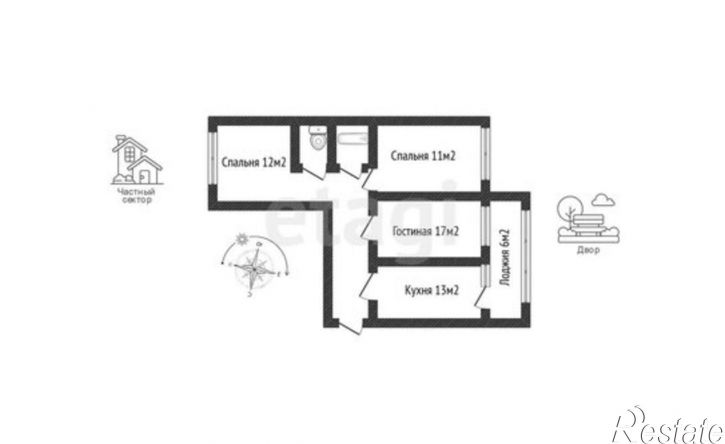 3-комн квартира ул Кул Гали, 36,  д. 36