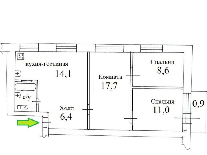 4-комн квартира Лейтенанта Красикова ул, 12