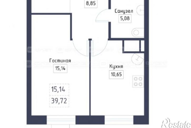 1-комн квартира в новом доме ул Братьев Батталовых, 20А,  д. 20А