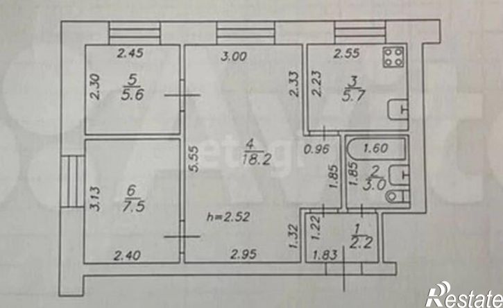3-комн квартира ул Лейтенанта Красикова, 1,  д. 1