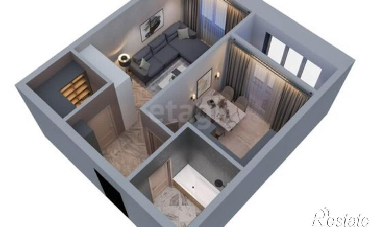 1-комн квартира улица Николая Ершова, 66Б,  д. 66Б