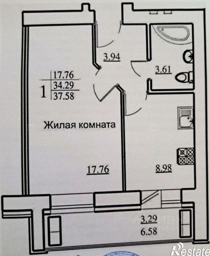 1-комн квартира Даурская улица, 44Г,  д. 44Г
