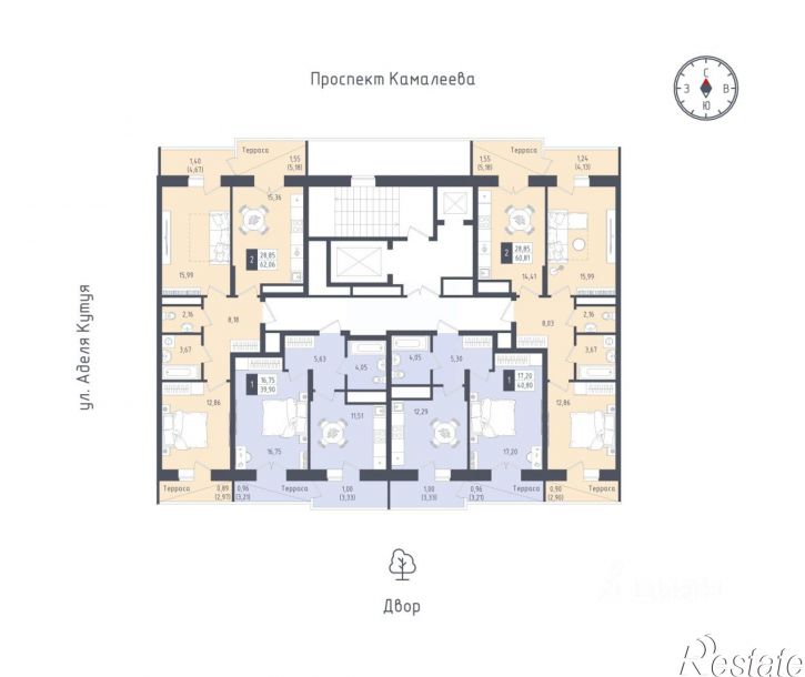 1-комн квартира в новом доме ул Аделя Кутуя, 133,  д. 133