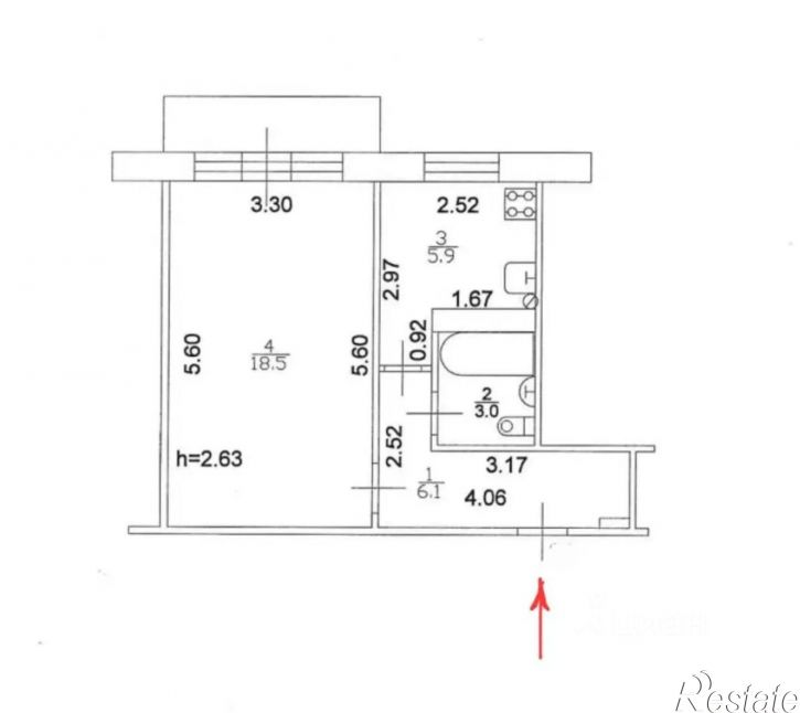 1-комн квартира улица Шамиля Усманова, 33 к1,  д. 33 к1