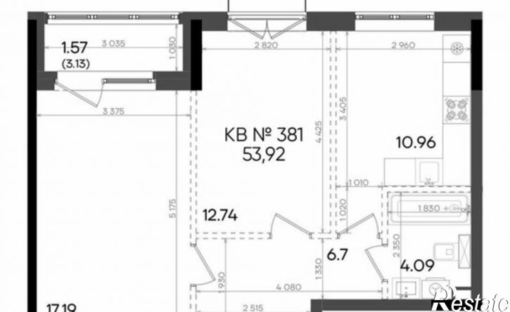 2-комн квартира в новом доме улица Аделя Кутуя, 183,  д. 183
