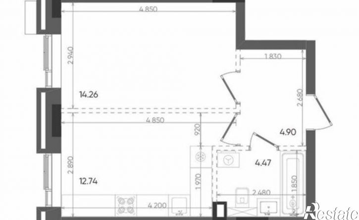 1-комн квартира в новом доме Бухарская улица, 3,  д. 3