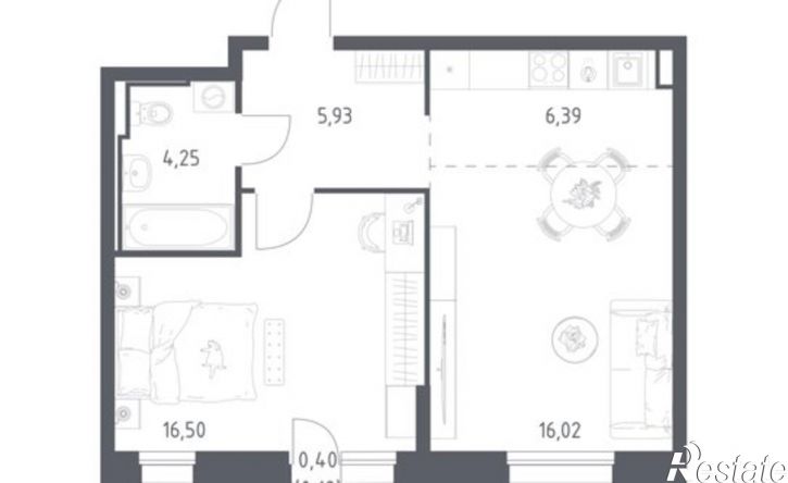 1-комн квартира в новом доме ул Сибирский Тракт, 34Г,  д. 34Г