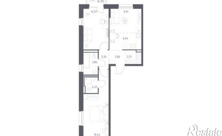 2-комн квартира в новом доме ул Сибирский Тракт, 34Г,  д. 34Г