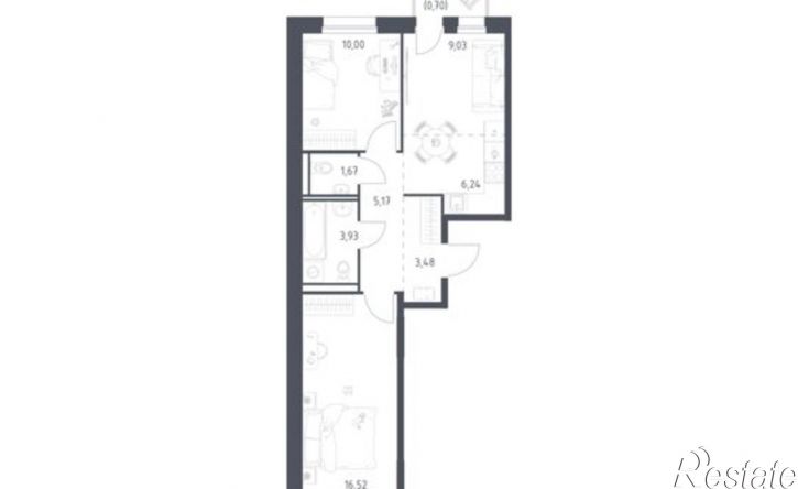 2-комн квартира в новом доме ул Сибирский Тракт, 34 9,  д. 34 9,  к. 9