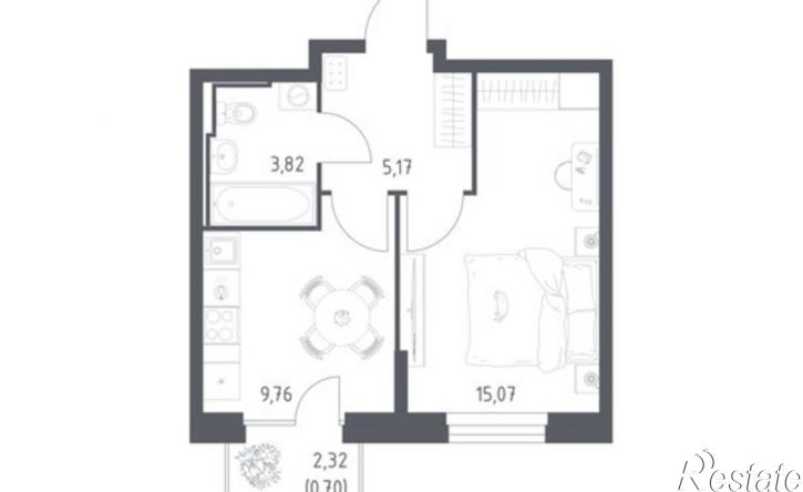 1-комн квартира в новом доме ул Сибирский Тракт, 34 9,  д. 34 9,  к. 9