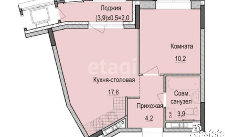 1-комн квартира в новом доме Республика Татарстан (Татарстан), территория Ферма-2