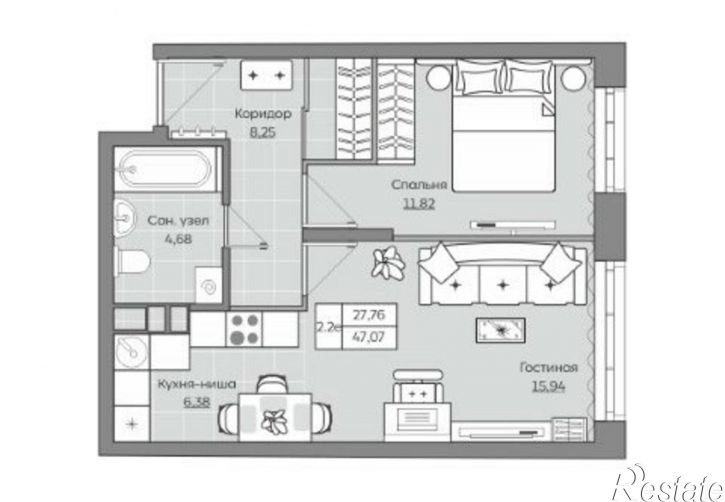 2-комн квартира улица Ярышлар, 8,  д. 8