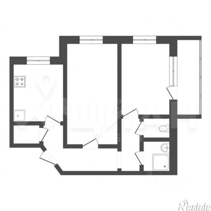 2-комн квартира ул Юлиуса Фучика, 143,  д. 143