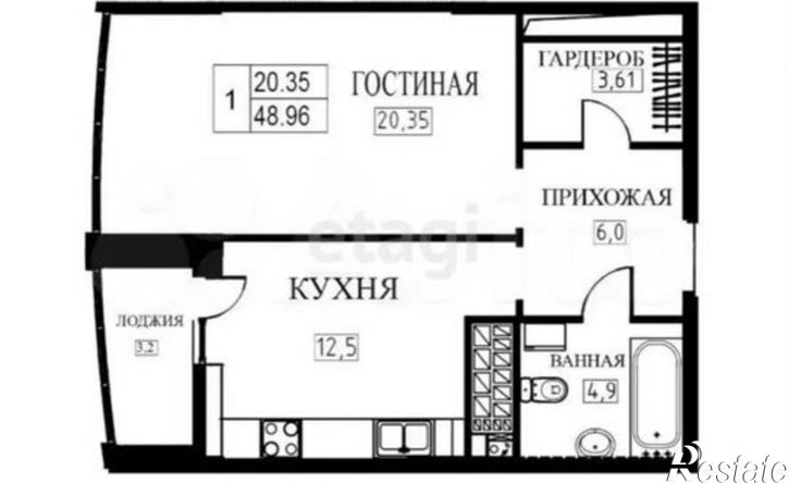 1-комн квартира Танковая улица, 2,  д. 2