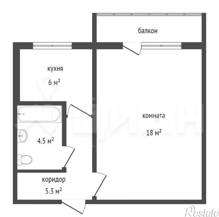 1-комн квартира ул Татарстан, 47,  д. 47