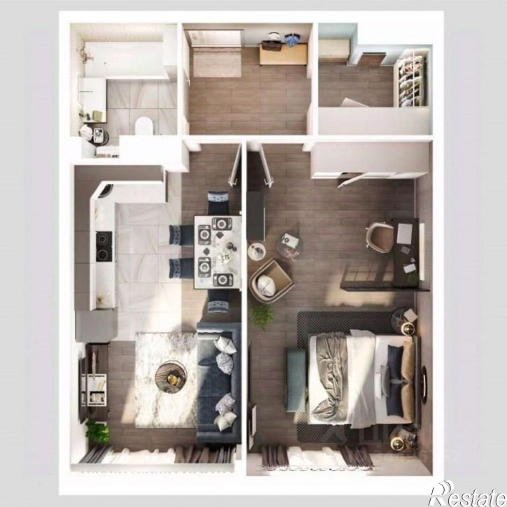 1-комн квартира в новом доме улица Генерала Ерина, 5Д,  д. 5Д